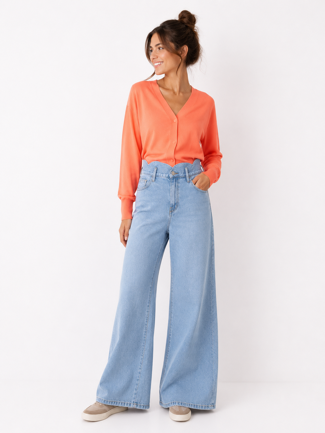 Gilet Amélie Danae coral