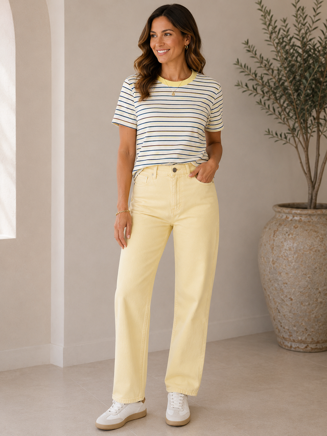 Jeansbroek Redial geel