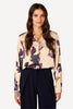 Hemd Elli beige/auberginne