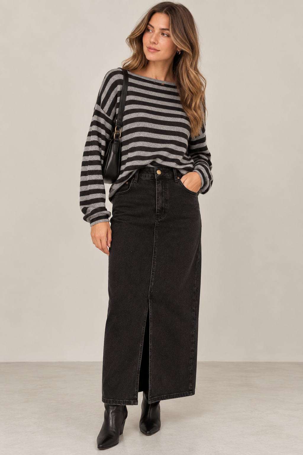 Jeansrok Maya zwart