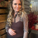 Bloesje Clara choco leopard