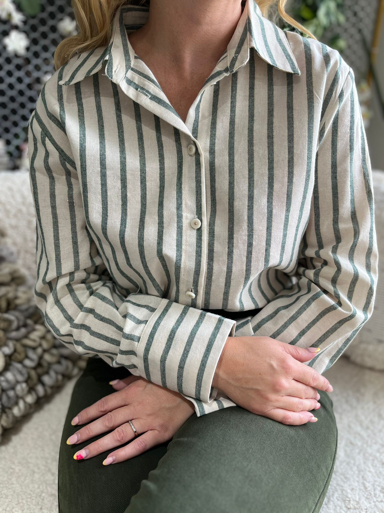 Hemd Avril groen