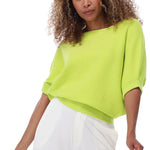 K-design - Basic pull met vleermuis mouwen (A809Sharp green)