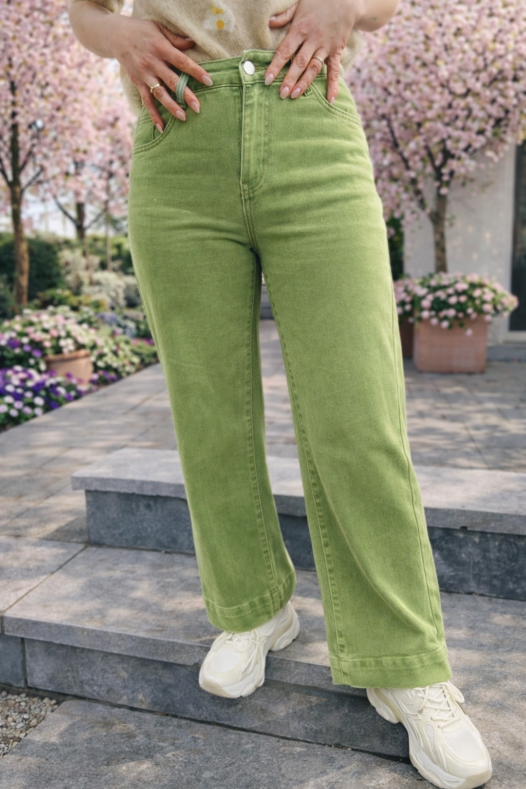 Jeansbroek Maya groen