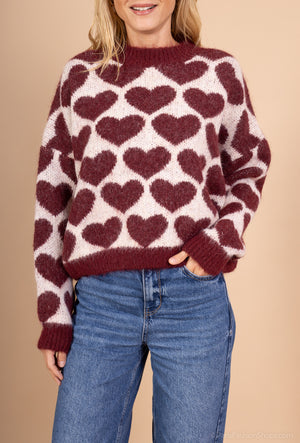 Pull Love wine/beige