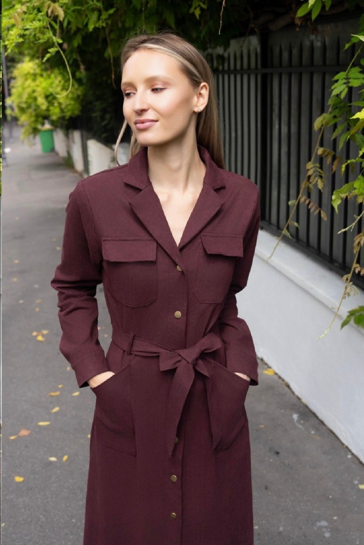 Kleed Cindy suède bordeaux