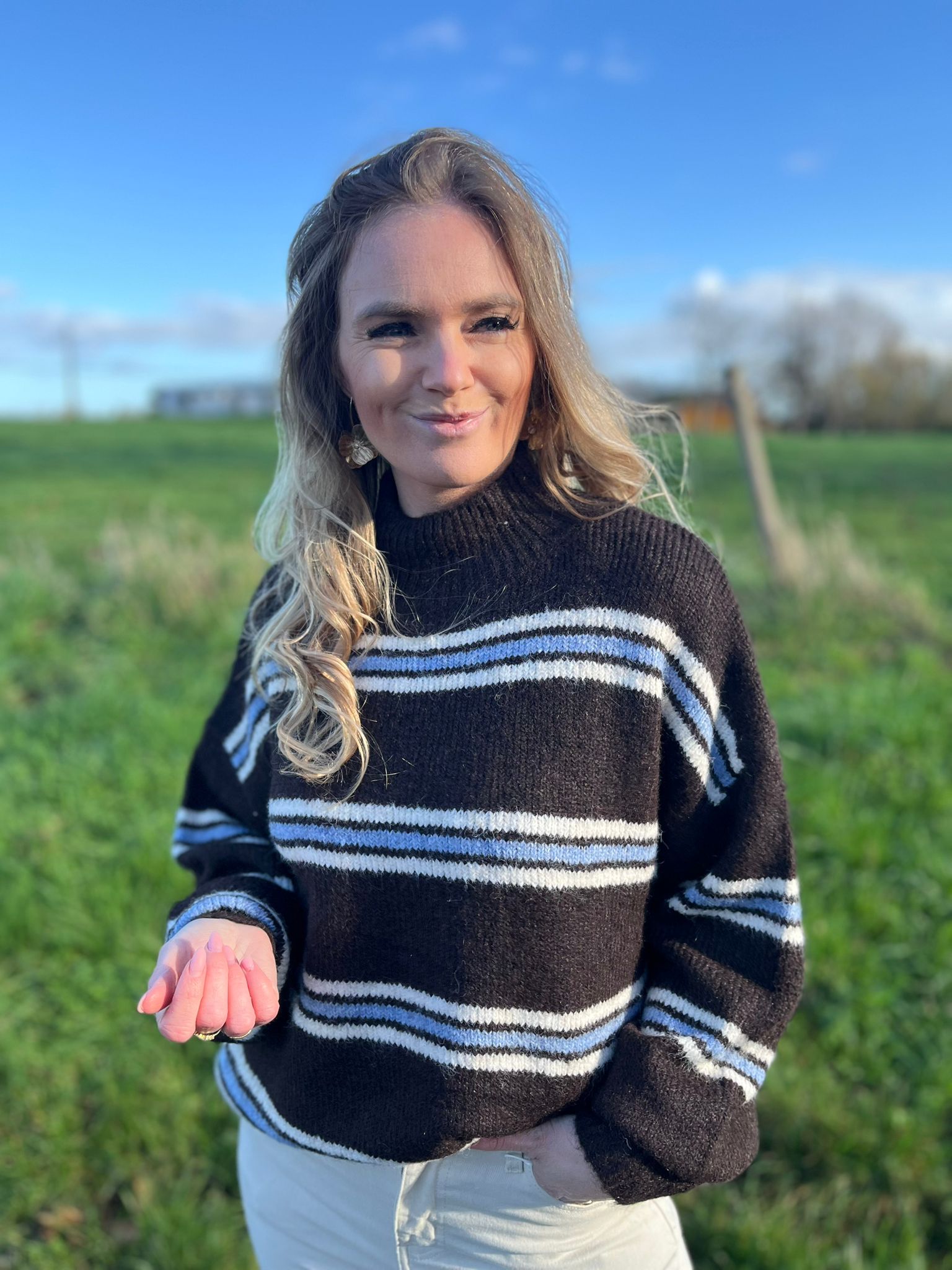 Pull Kimberly coffee/bleu