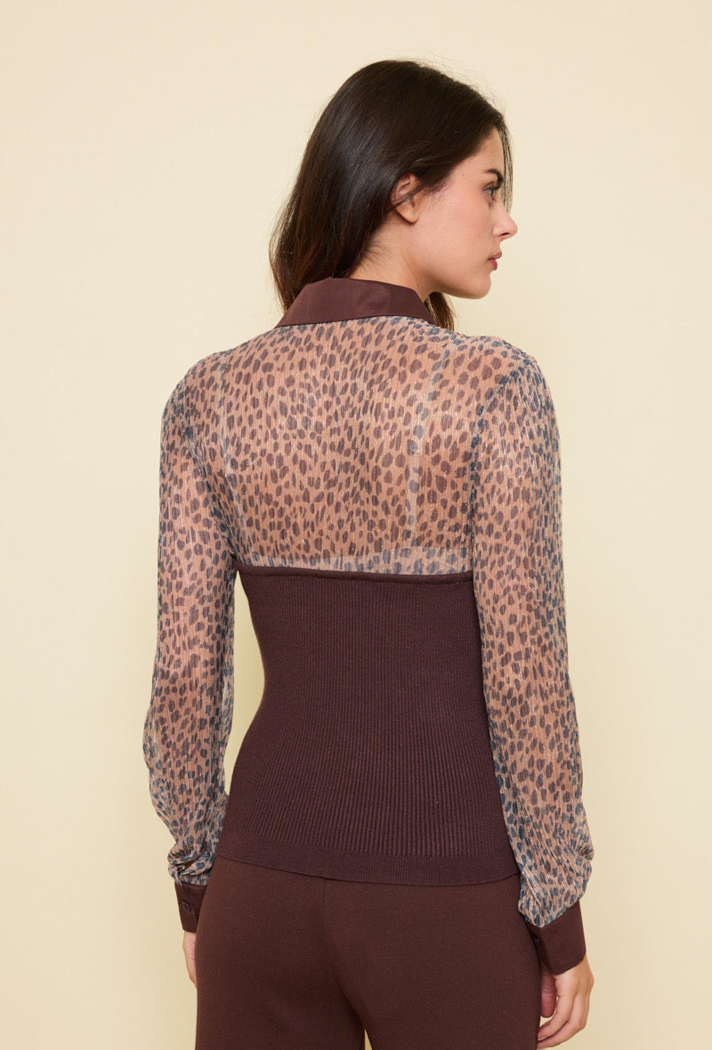 Bloesje Clara choco leopard