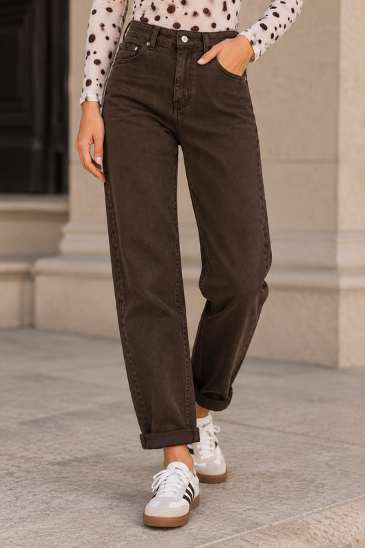 Jeansbroek Redial Mom choco