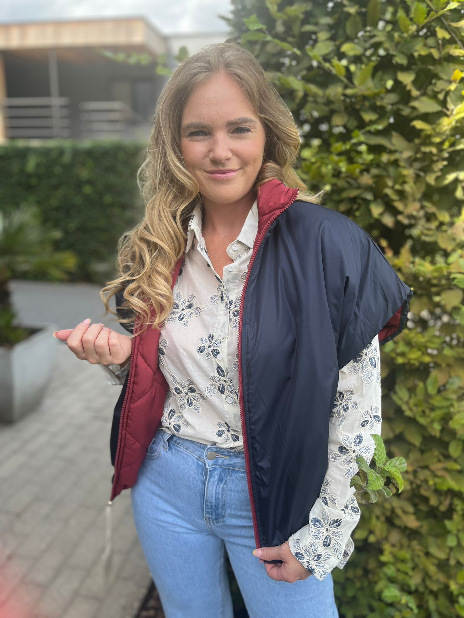 Vest Jules Bordeaux/navy