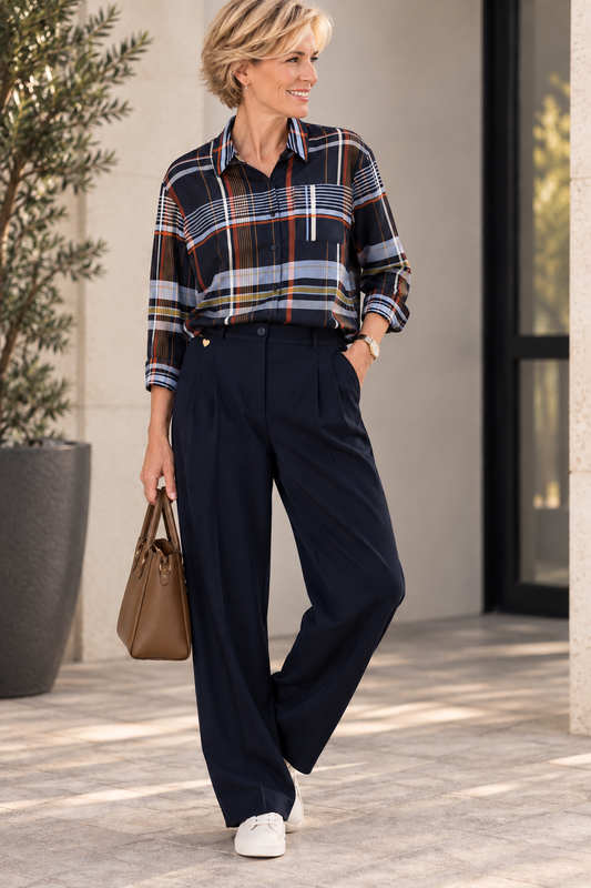 Broek Amélie Huelva navy
