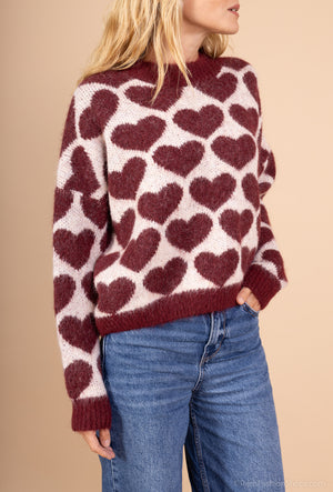 Pull Love wine/beige