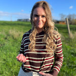 Pull Kimberly coffee/jaune