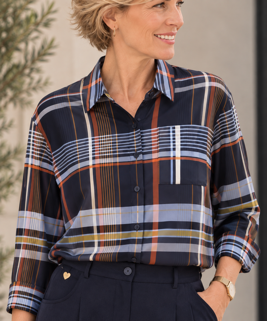 YOU'RE MY LOBSTER — BLOUSE MET SCHOTSE RUIT