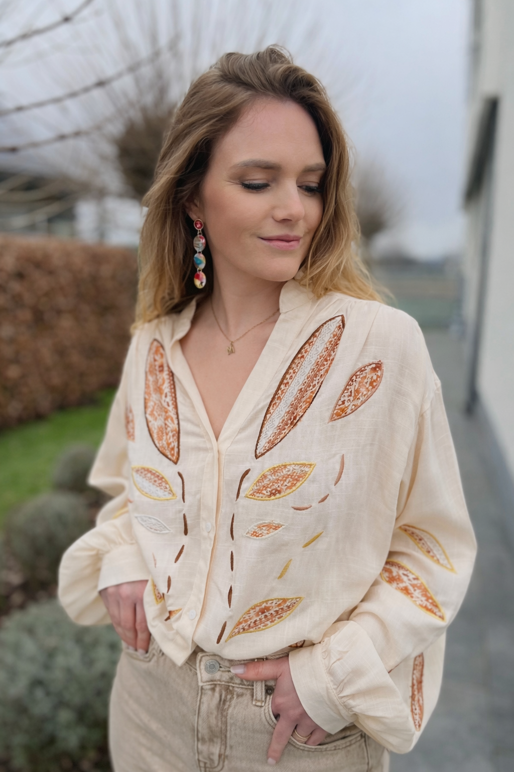 Hemd Anika beige