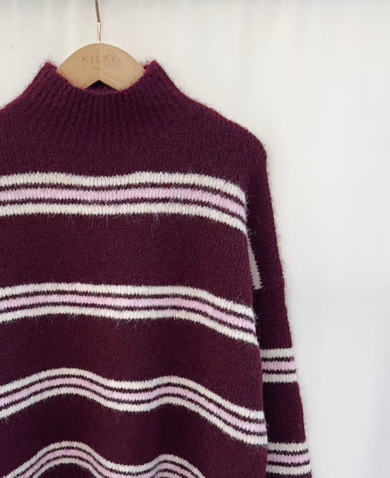 Pull Kimberly burgundy/rose