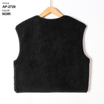 Vestje/debardeur Kimberly zwart teddy