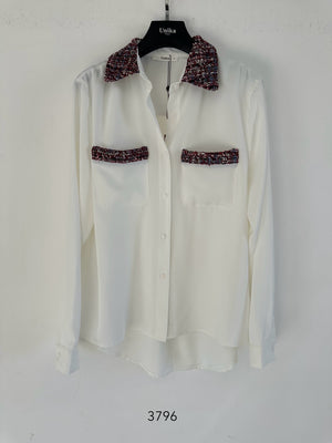Hemd Anika wit/bordeaux
