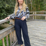 Broek Feel navy