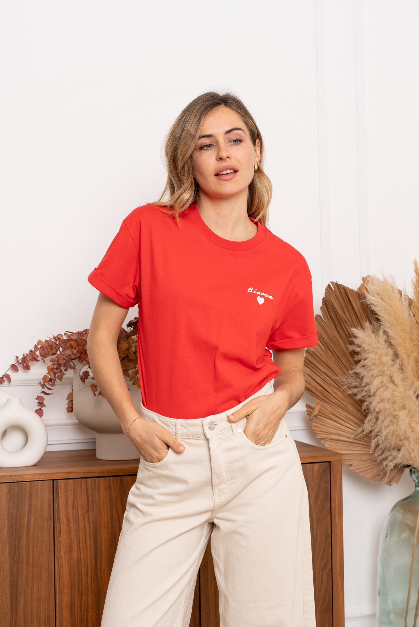 T-shirt Kimberly rood