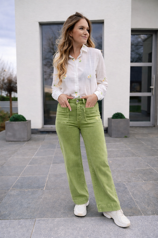 Jeansbroek Maya groen