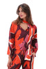 K-Design - V-hals top met sjaaltje & design (B102)