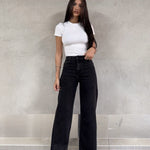 Jeansbroek Redial zwart wild leg stretch