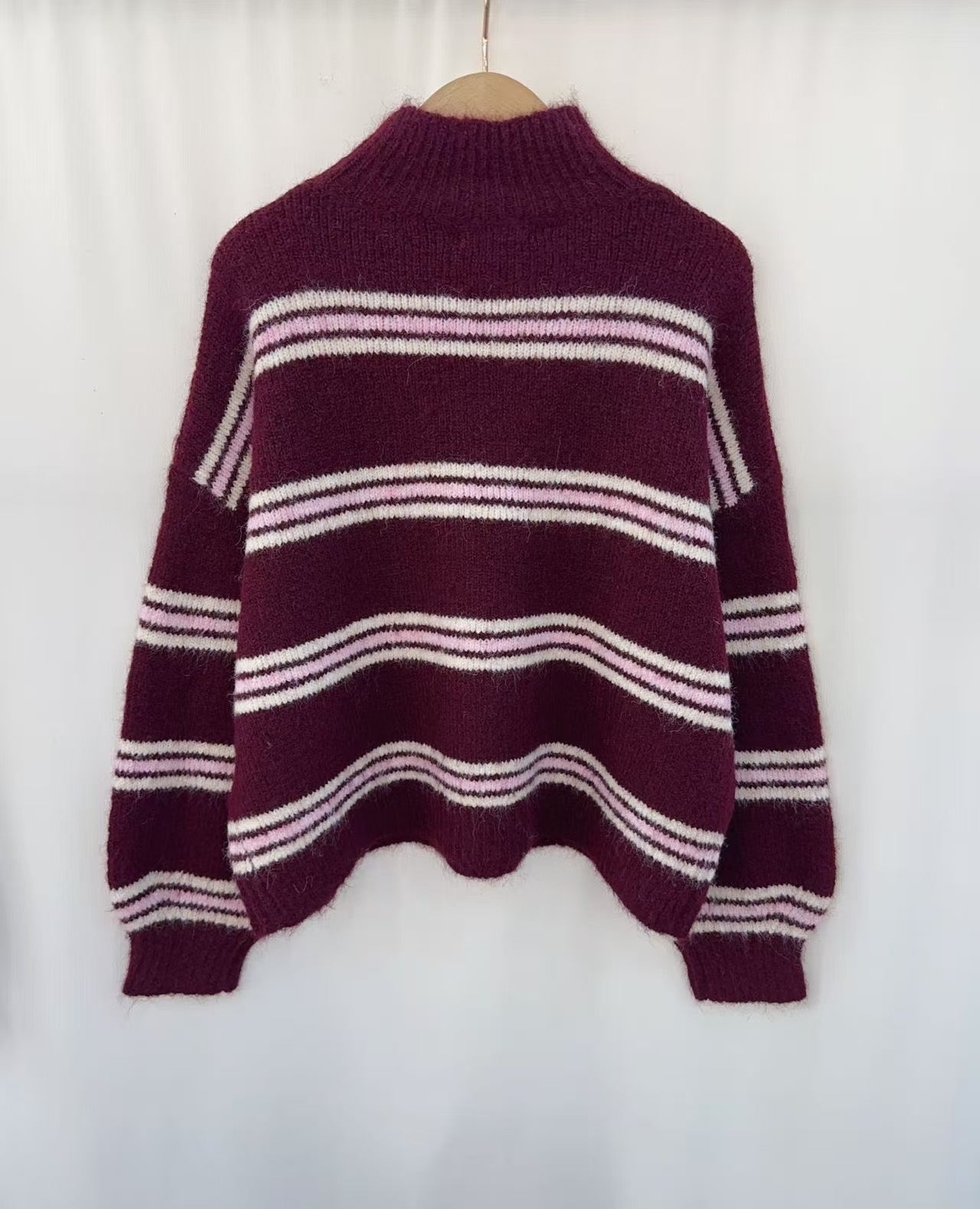 Pull Kimberly burgundy/rose