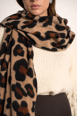 Sjaal Musy Leopard bruin