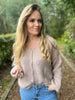 Gilet Bella taupe met knopen