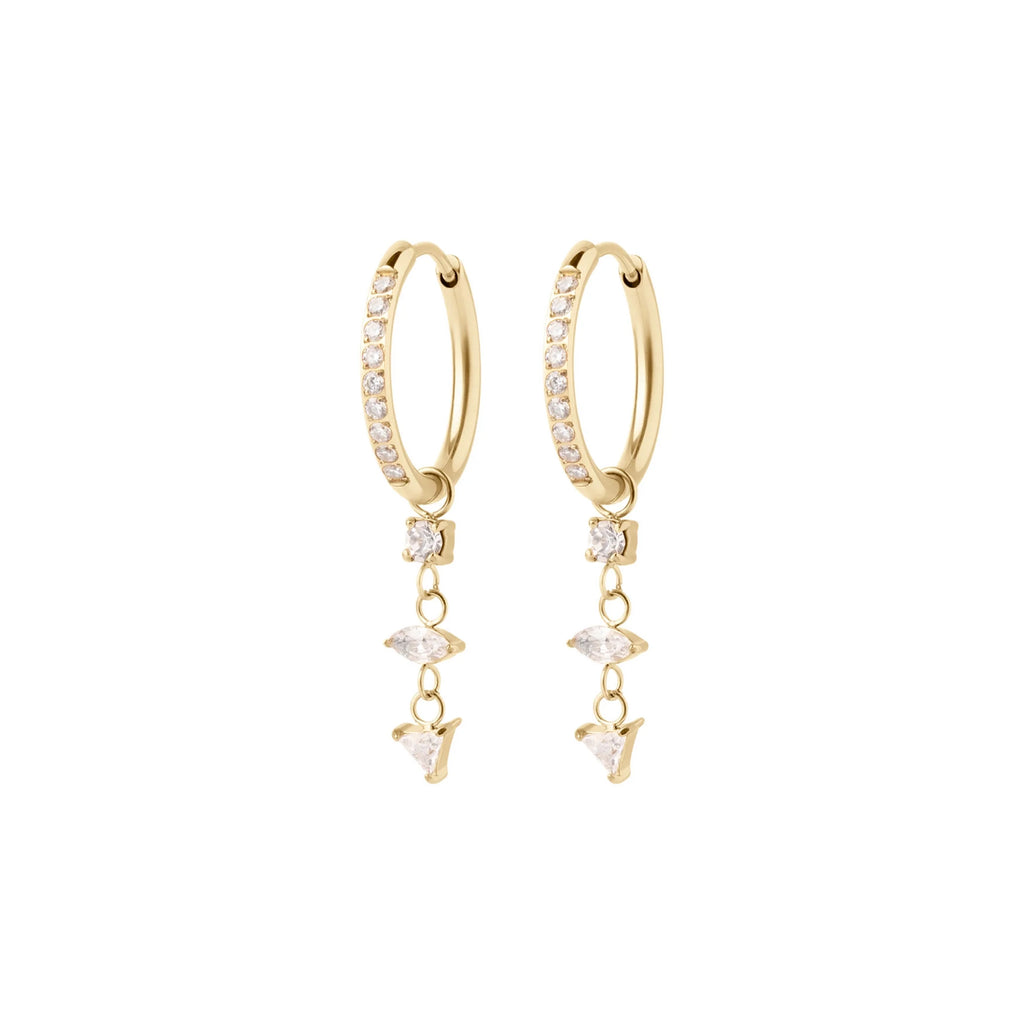 Oorbellen Folie a trois Luminous Grace Roos/mint