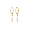 Oorbellen Folie a trois Luminous Grace Roos/mint