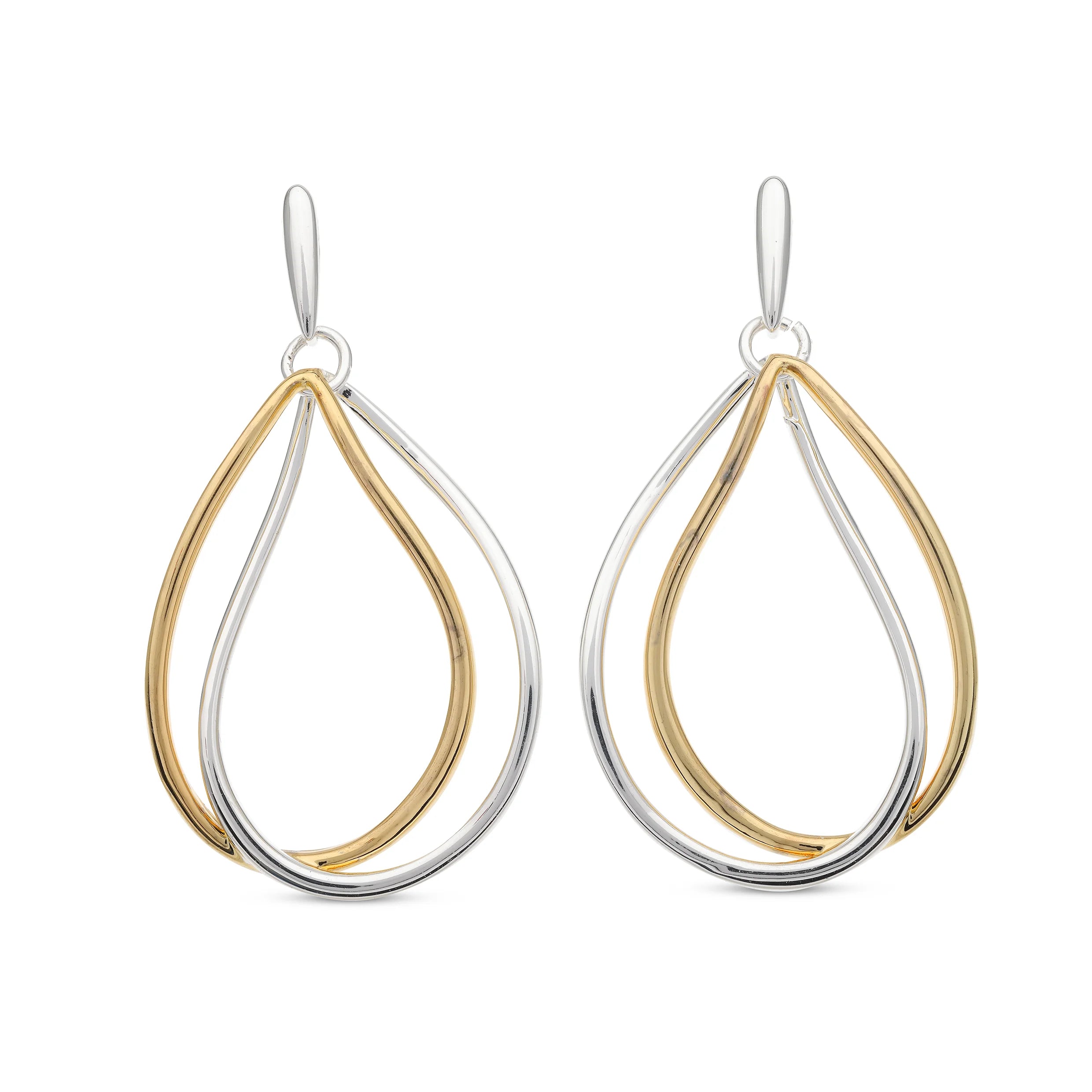 Oorbellen goudkleur zilverkleur BE jewels 251