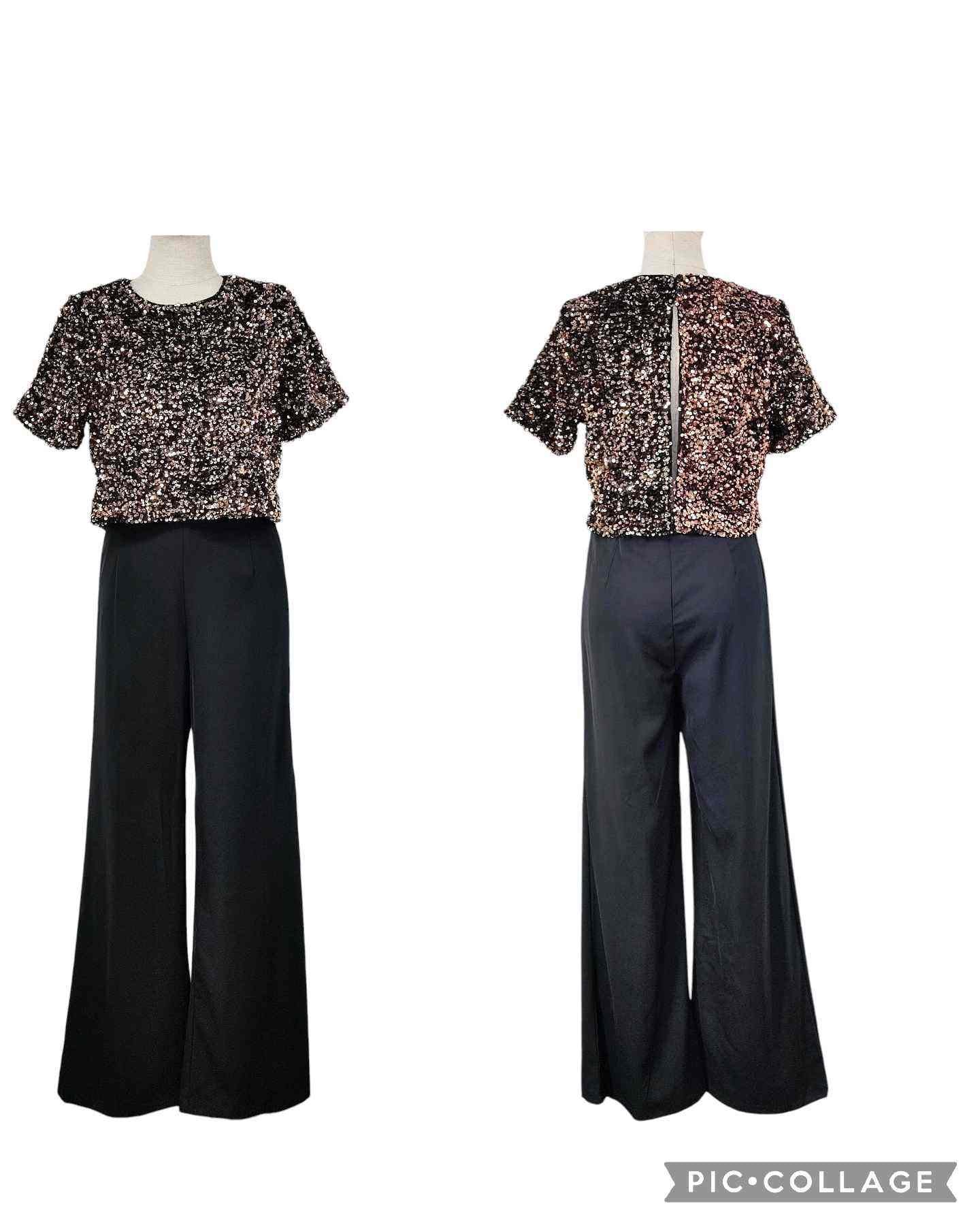 Jumpsuit Evene goud/zwart