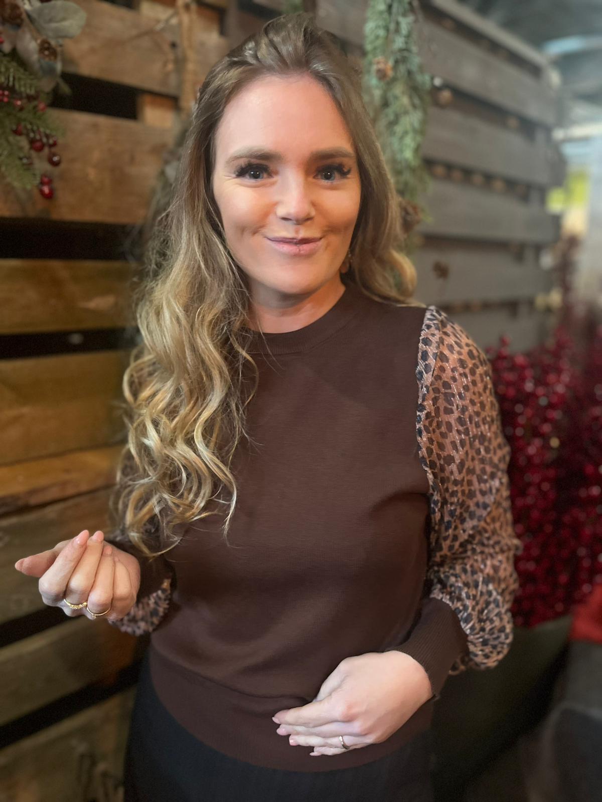 Pull Clara choco leopard