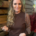 Pull Clara choco leopard