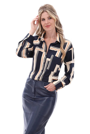 K-Design - Vegan lederen rok met split (B754)
