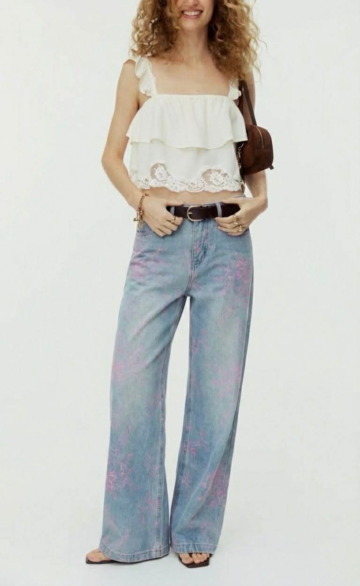 Jeansbroek Greta roos