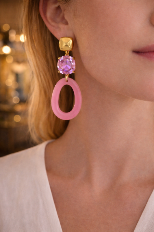 Oorbellen Babeza roze