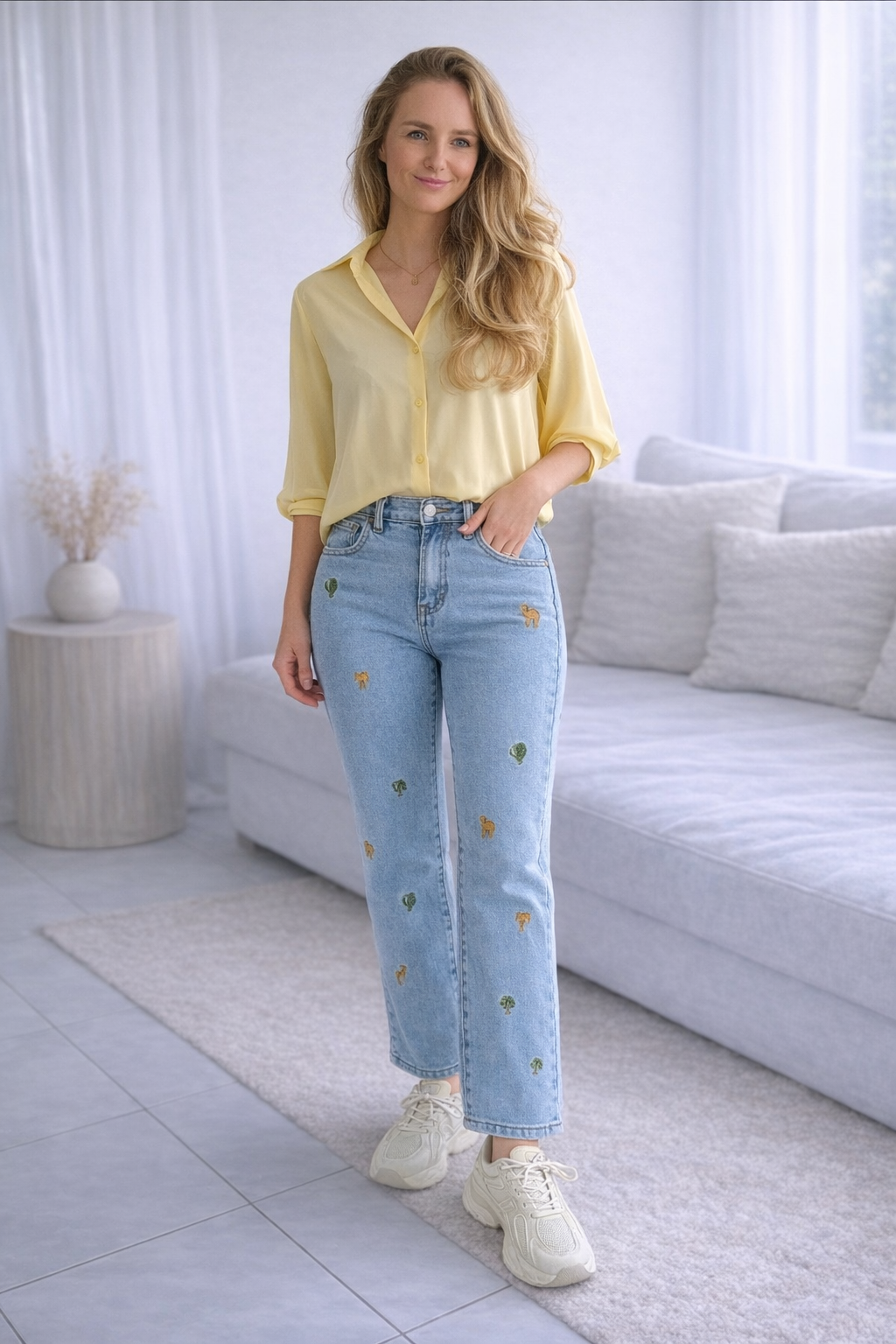 Jeansbroek Miss bon Safari