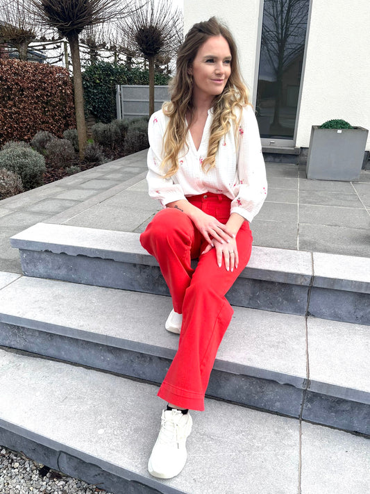Jeansbroek Maya corail