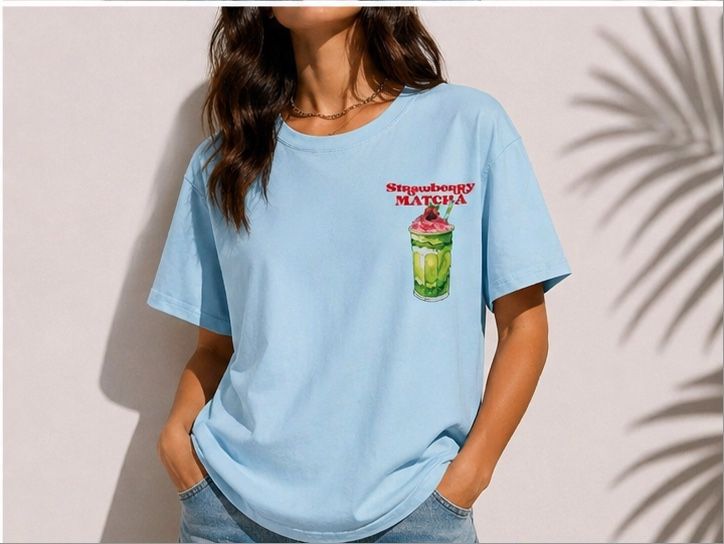 T-shirt Jolio blauw matcha