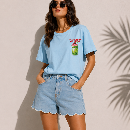 T-shirt Jolio blauw matcha
