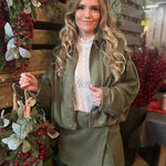 Vestje Cindy khaki suède