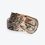 Centuur slangenprint beige