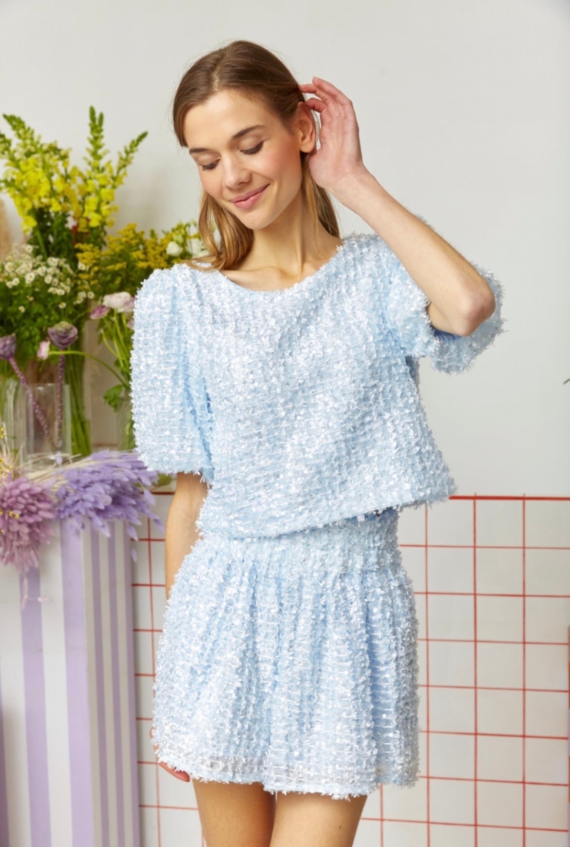 Short Elli licht blauw