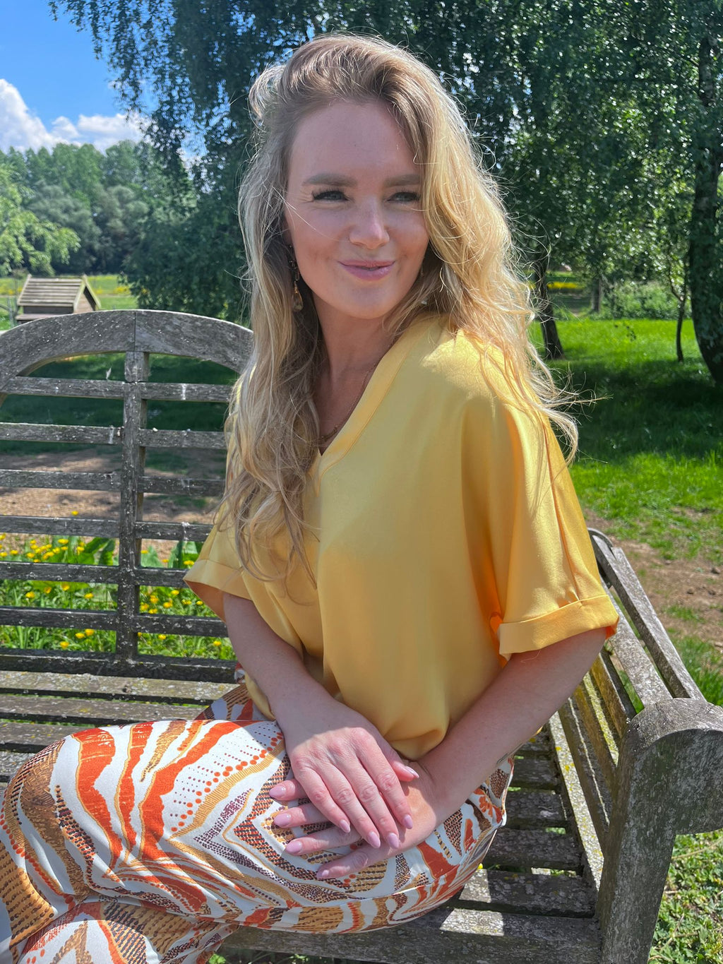 K-design - Top met V-hals (A672Mimosa