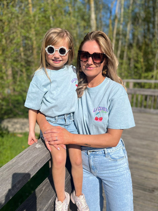 T-shirt blauw Mama & dochter