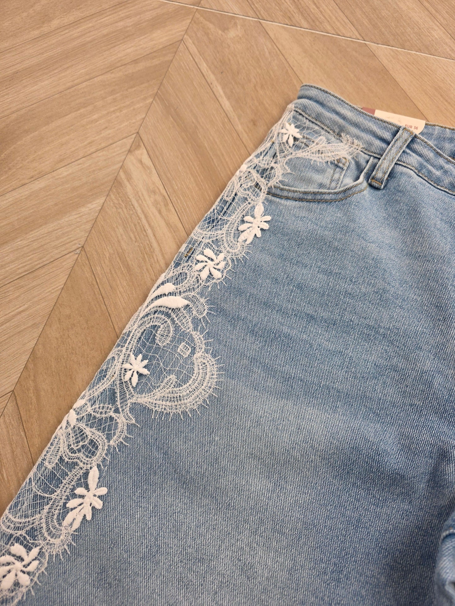 Jeansbroek Redial kant