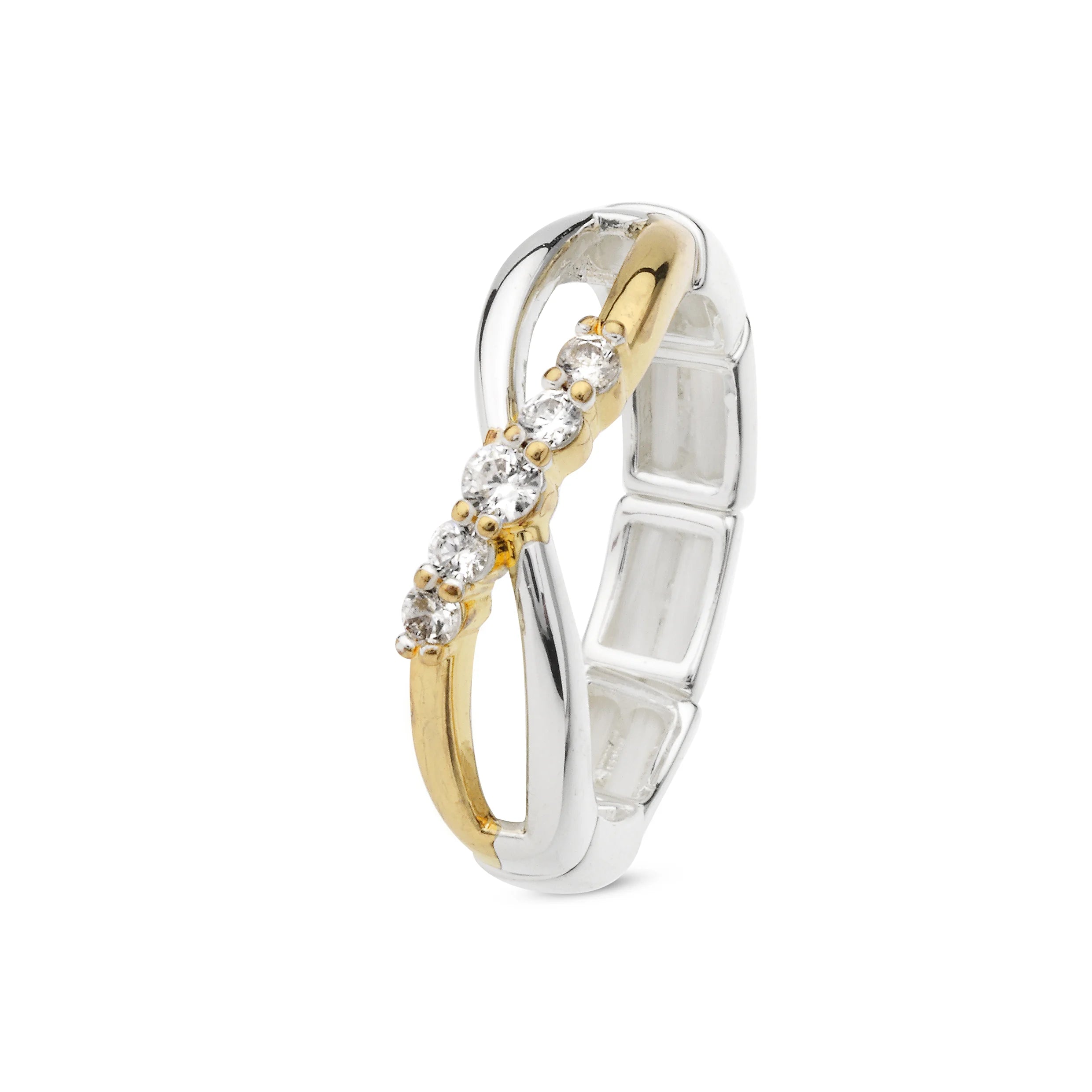 Ring zilver-goudkleurig BE jewels 363